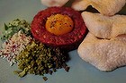 FOOD AND WINE: .Restaurant review: Eighty six on Elouera St Braddon, Canberra. Steak Tartar. 7th May 2013. Photo by MELISSA ADAMS of The Canberra Times..